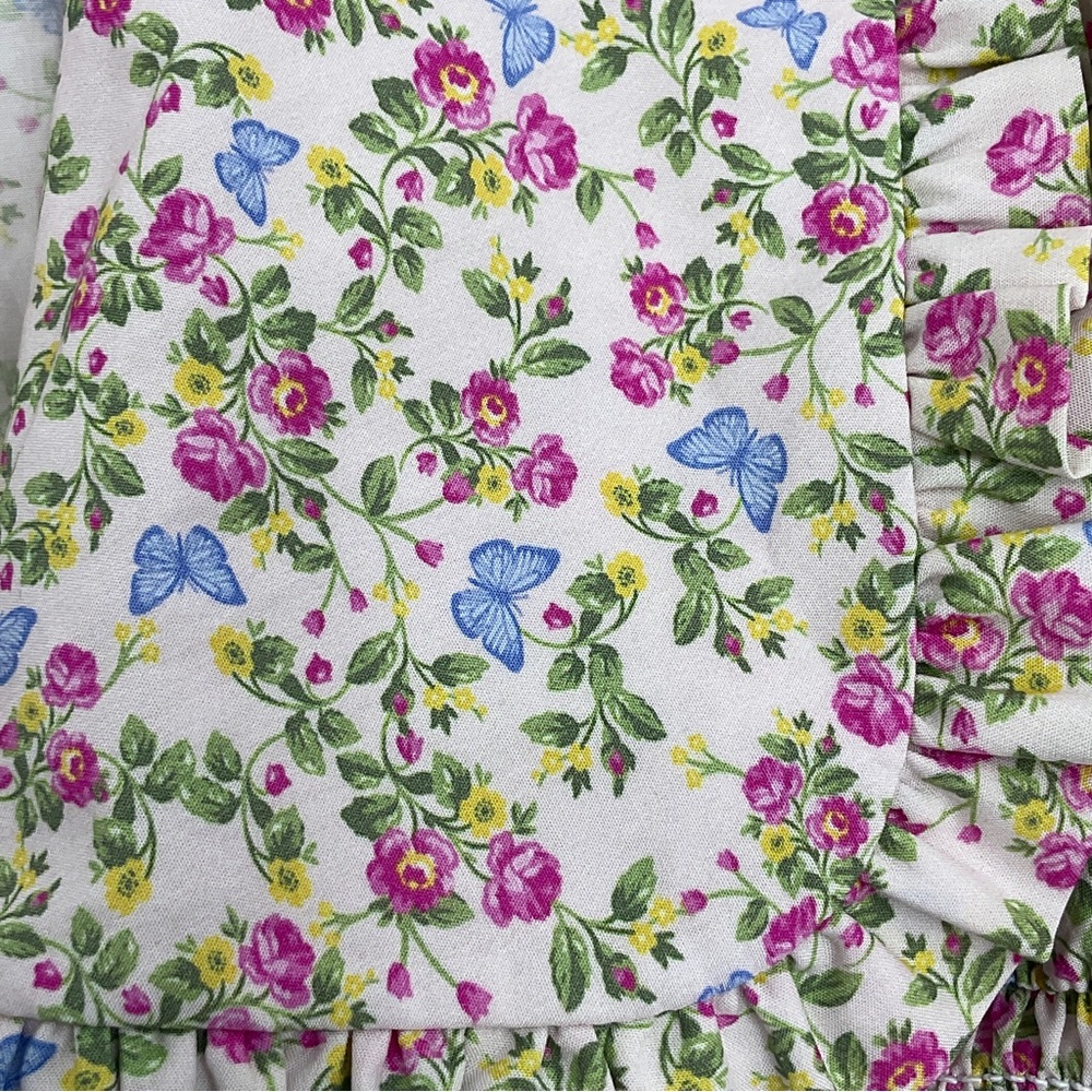 For Love & Lemons x VS LIKE NEW Baby Butterflies Sleep Crop Top Cottagecore XS - Picture 13 of 16